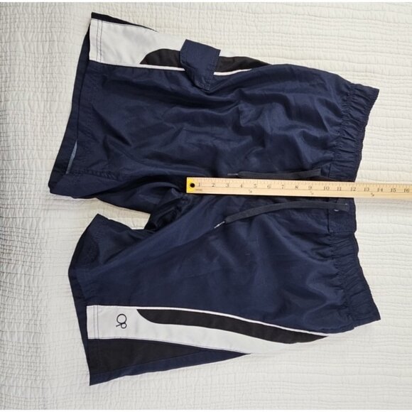 Ocean Pacific Board Shorts Men's Large (36-38) Navy Blue Drawstring 9" Inseam - Picture 9 of 12